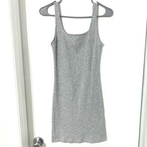 H&M divided ribbed, bodycon, gray sundress small